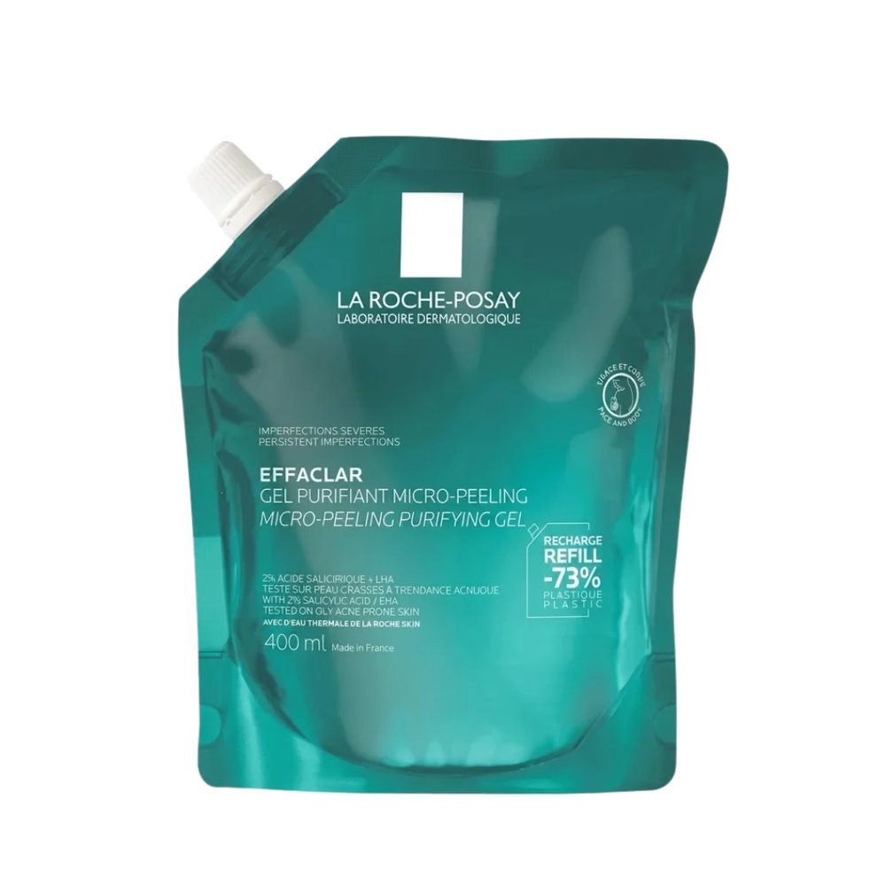 la roche posay – rp effaclar gel purifiant micro peeling refill – 400ml