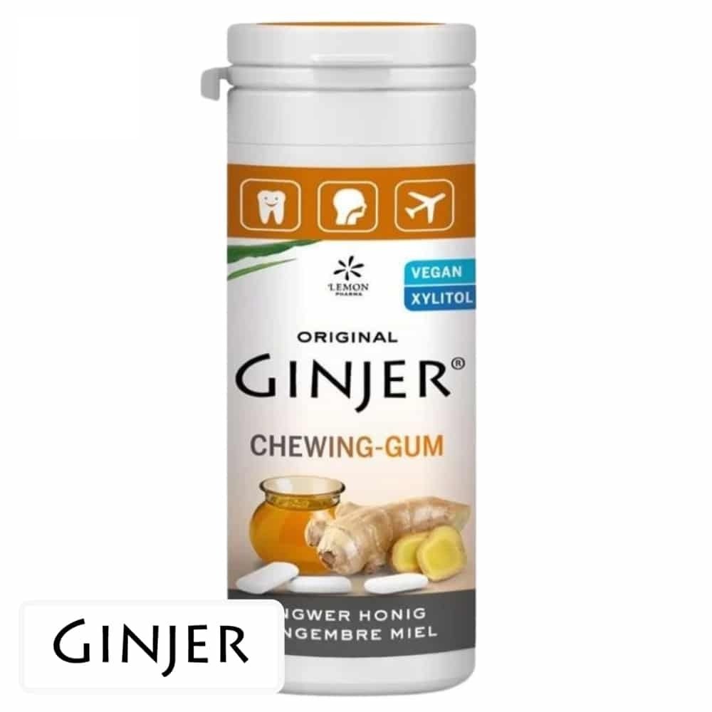 lemon pharma – ginjer chewing gum gout gingembre et miel – 30g