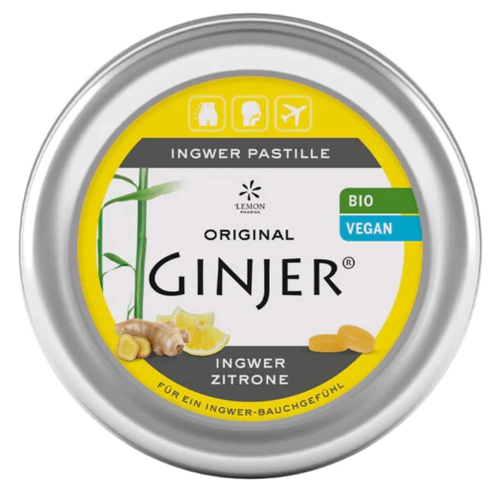 lemon pharma – ginjer pastilles gout gingembre et citron – 40g