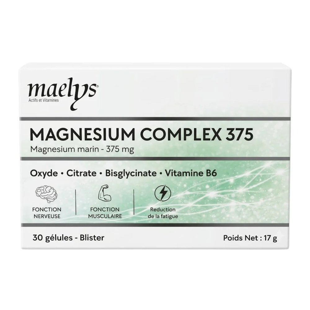 maelys – magnesium complex 375 – 30gelules