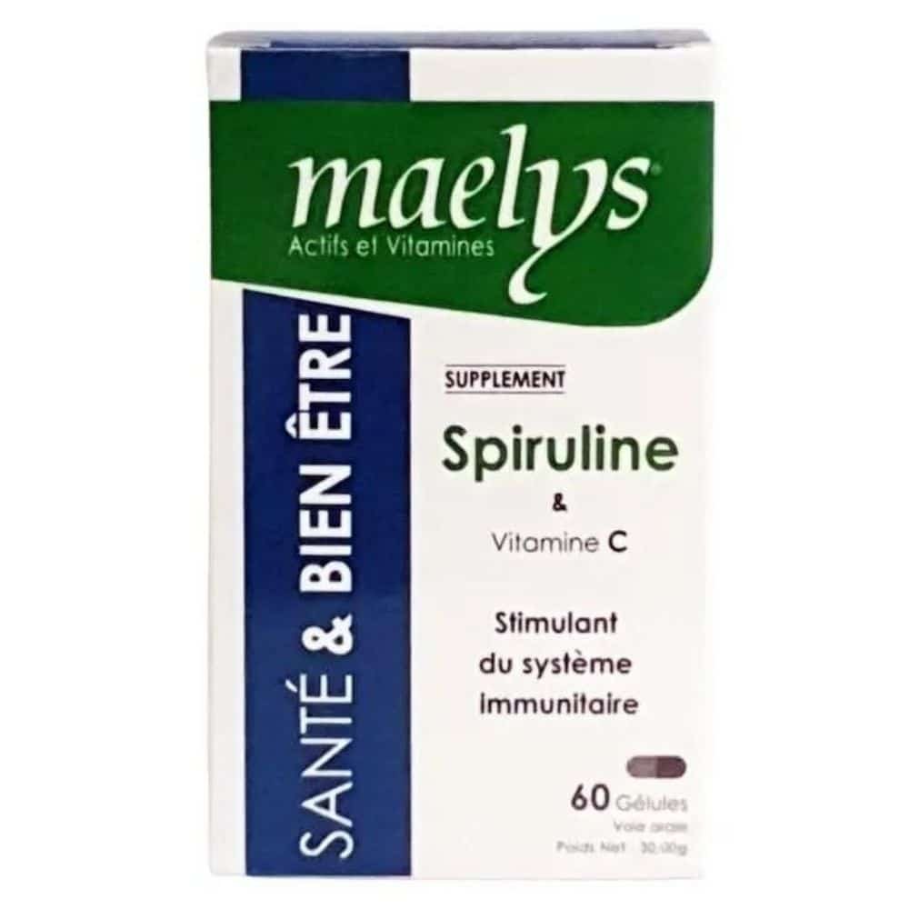 maelys – spiruline et vitamine c – 60 gelules