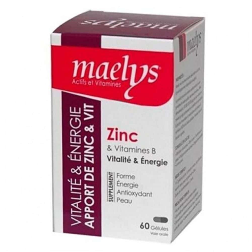 maelys – zinc et vitamines b vitalite et energie – 60 gelules
