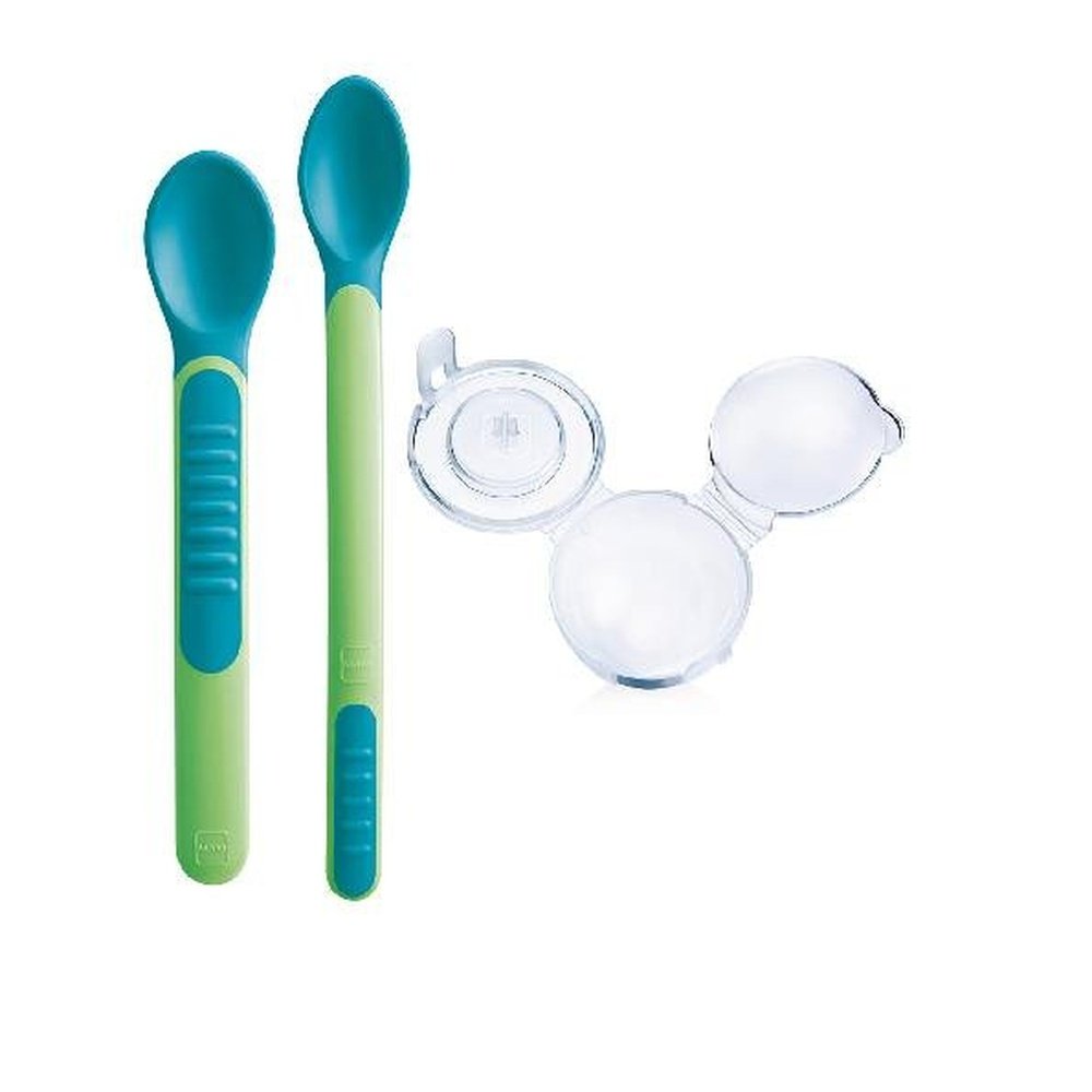 mam baby – cuilleres avec couvercles sensibles +6m