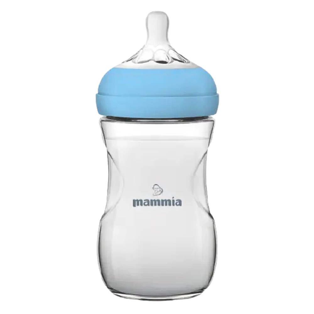 mammia – biberon natural feeling 330ml bleu