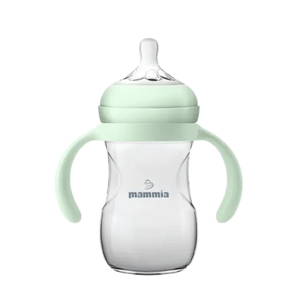mammia – biberon natural feeling avec poignee ergonomique – 240ml
