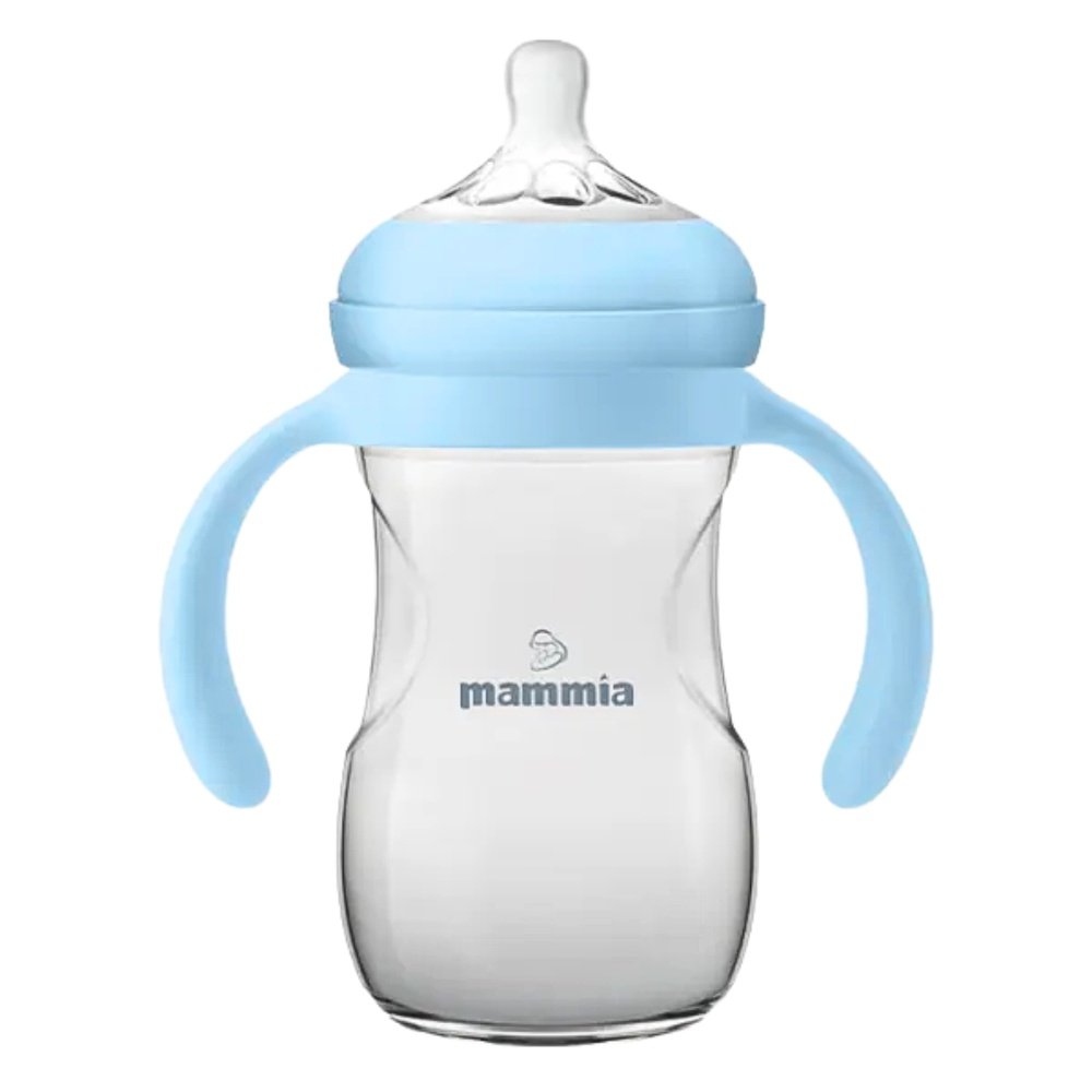 mammia – biberon natural feeling avec poignee ergonomique – 330ml