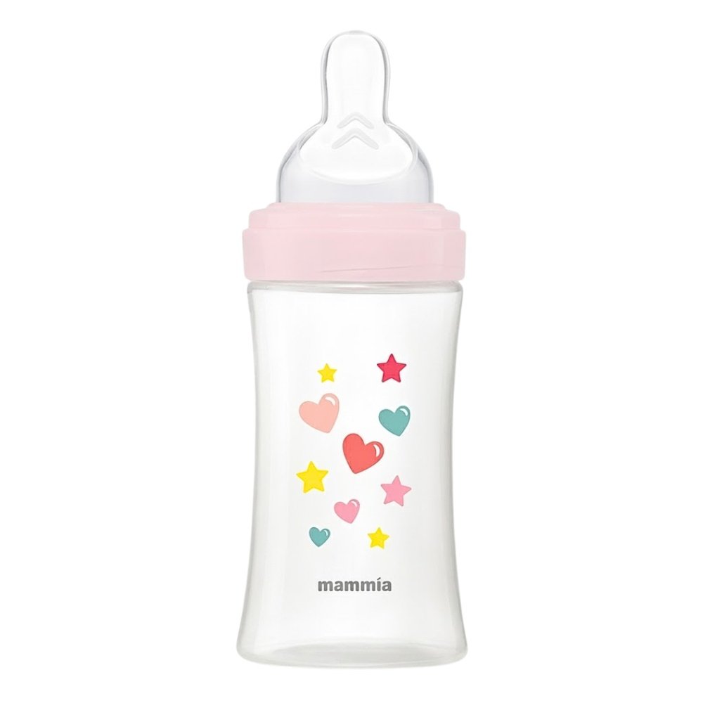 mammia – biberon physiologique avec tetine plate – 240ml