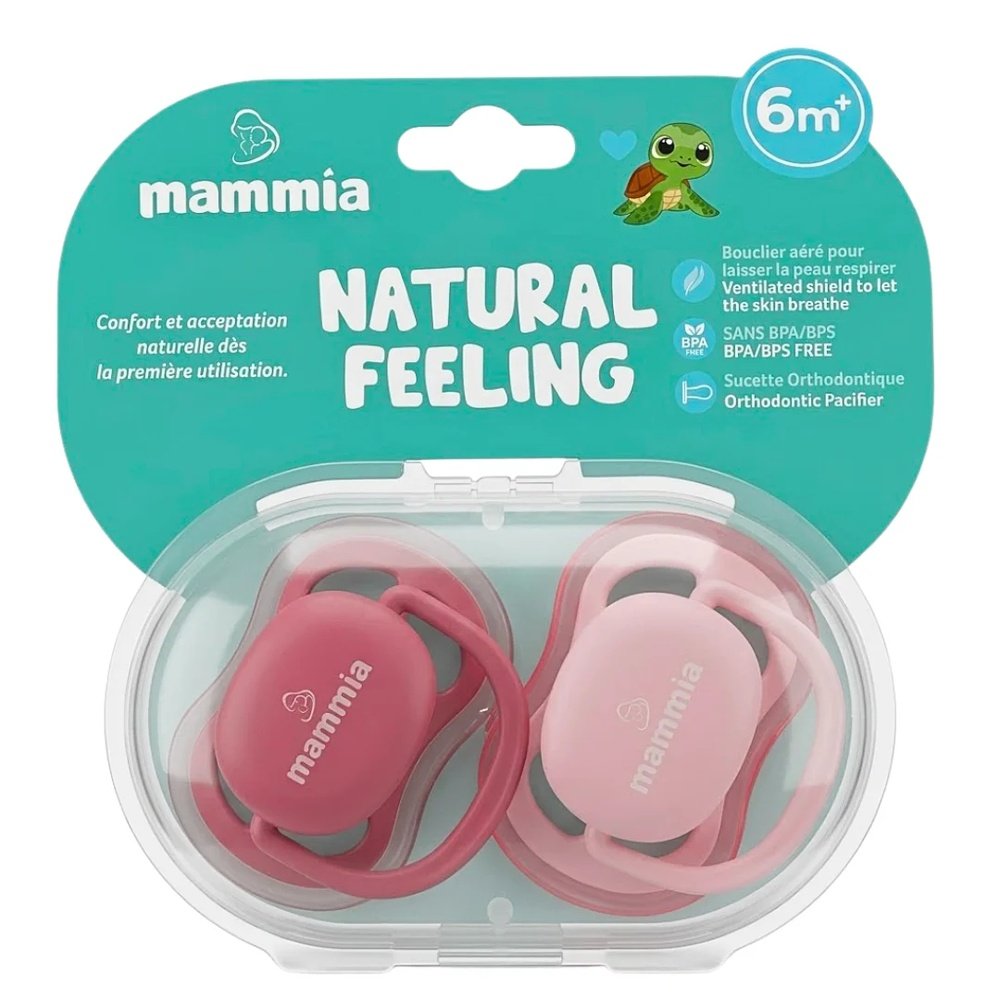 mammia – paire de sucette orthodontique natural feeling +6m