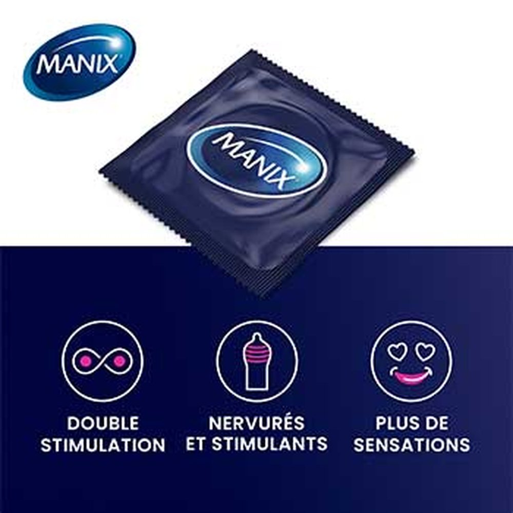 manix – preservatif xtra pleasure (nervure et forme stimulante) – 10u manix – preservatif xtra pleasure (nervure et forme stimulante) – 10u