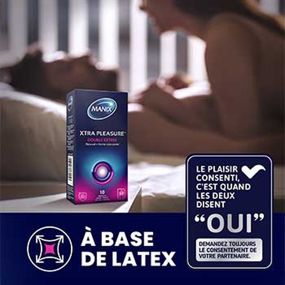 manix – preservatif xtra pleasure (nervure et forme stimulante) – 10u manix – preservatif xtra pleasure (nervure et forme stimulante) – 10u
