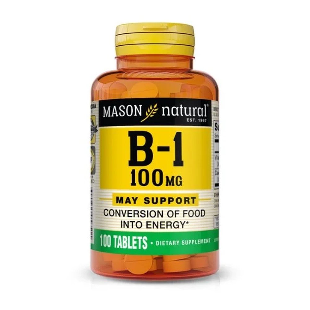mason natural – b 1 100mg 100 tablets 565 100a