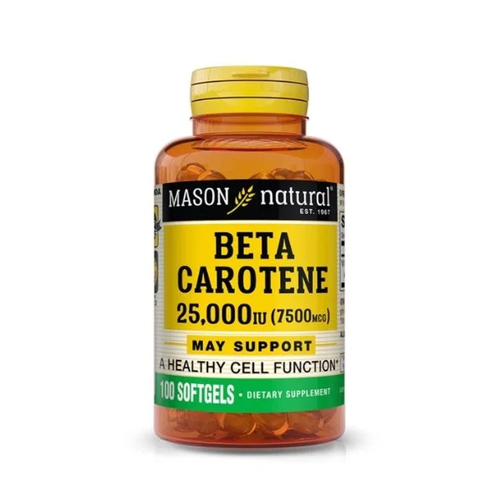 mason natural – beta carotene 100 softgels 1228 100a