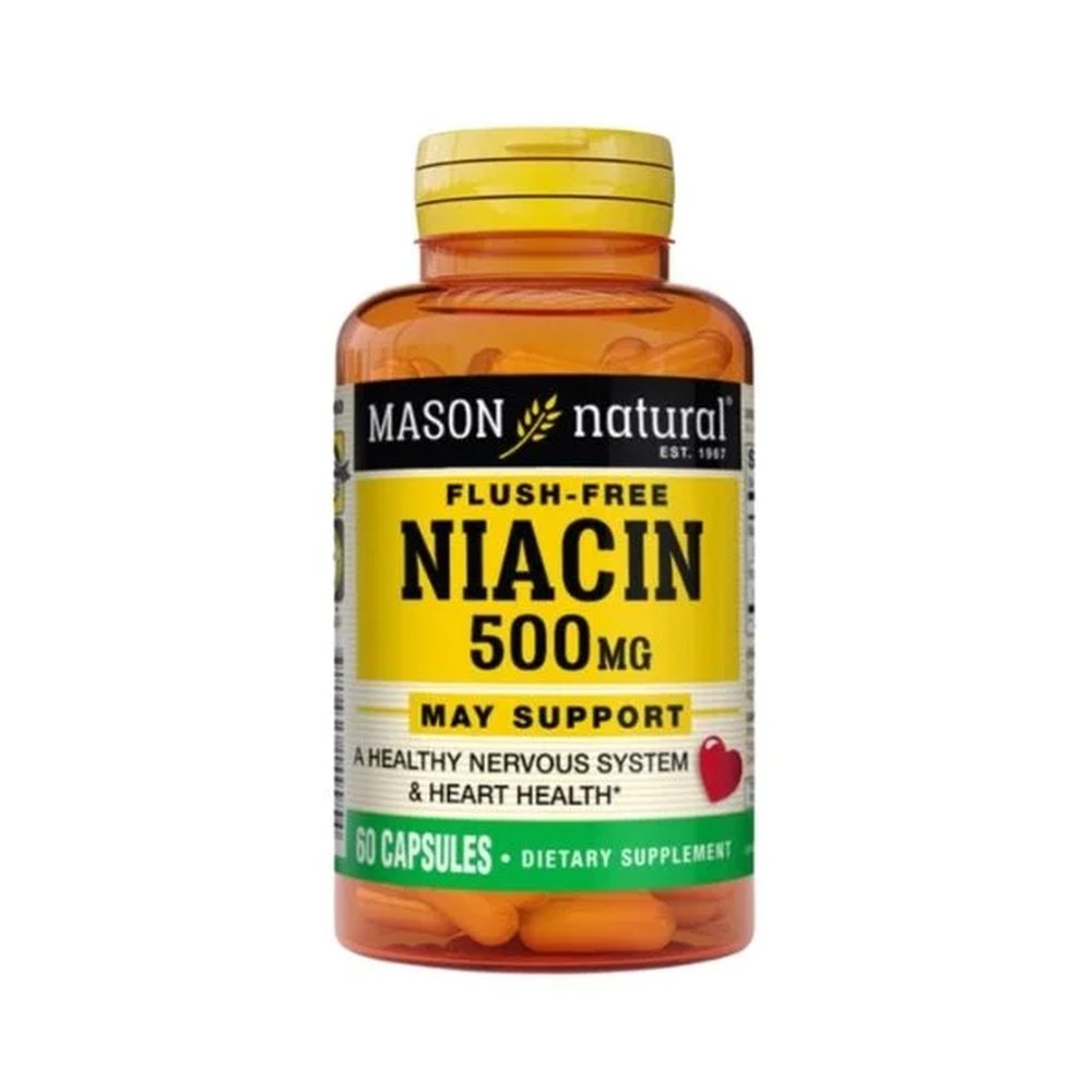 mason natural – flush free niacin 500mg 60 capsules 1499 60