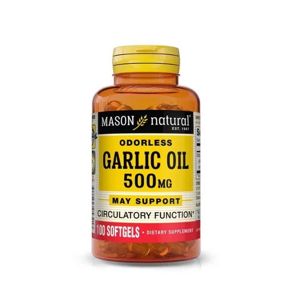 mason natural – garlic oil 500mg 100 softgels 532 100