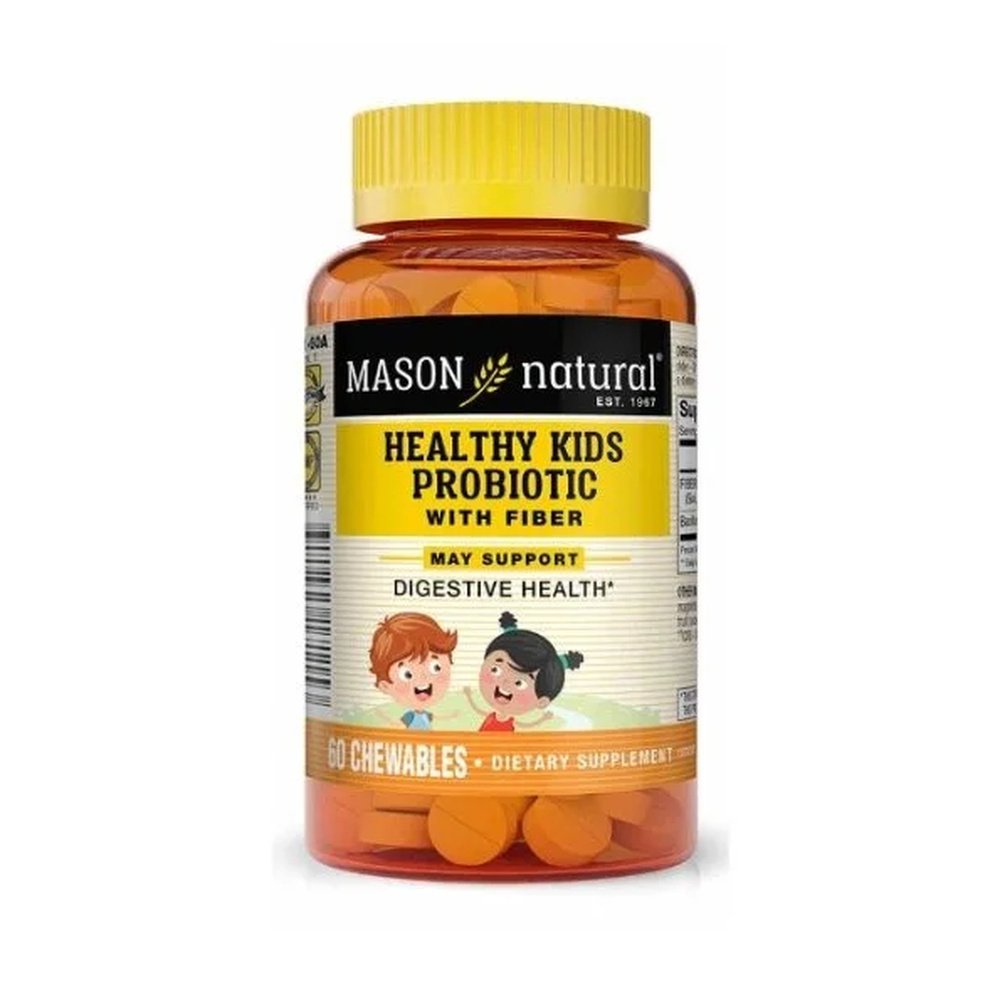 mason natural – healthy kids probiotic with fiber 60 tablets 1711 60a