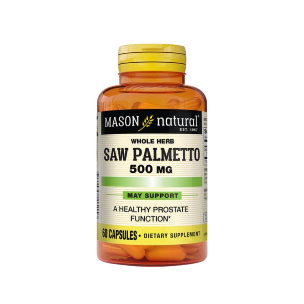mason natural – saw palmetto 500mg 60 capsules 1151 60