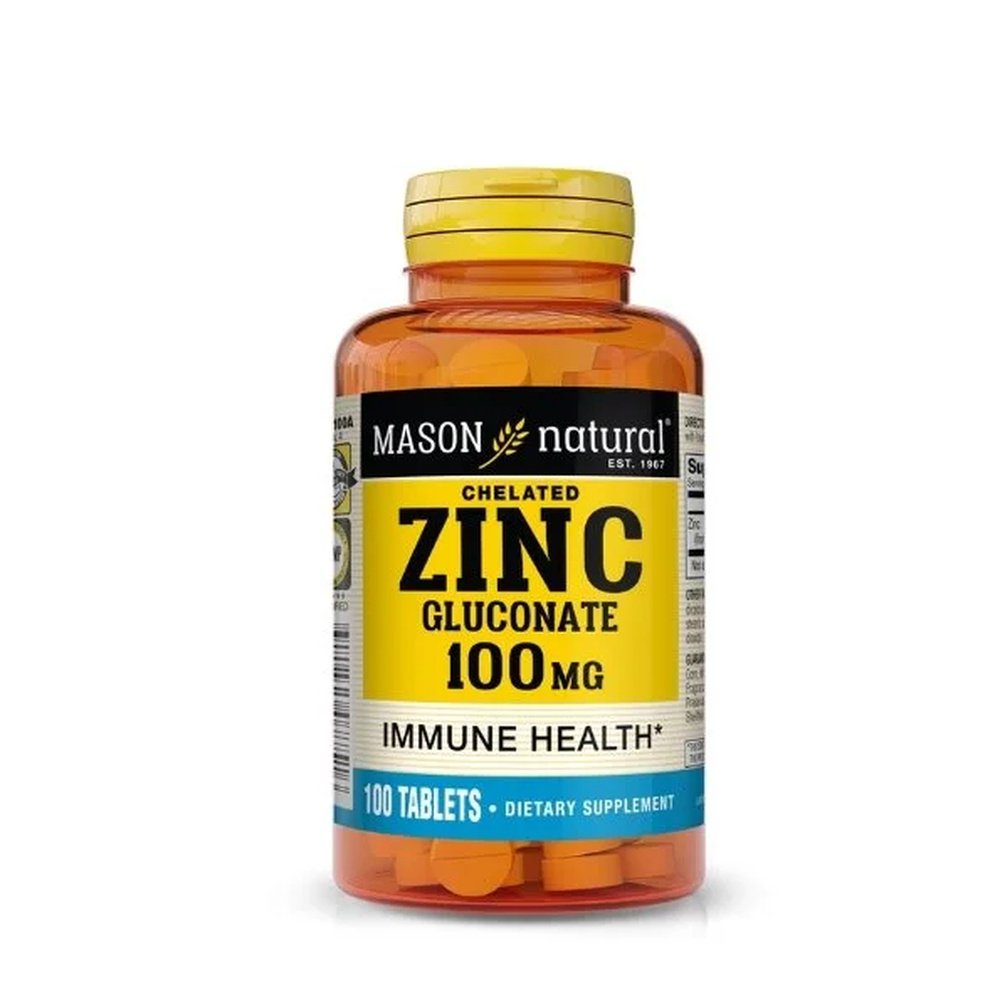 mason natural – zinc gluconate 100 tablets 775 100a