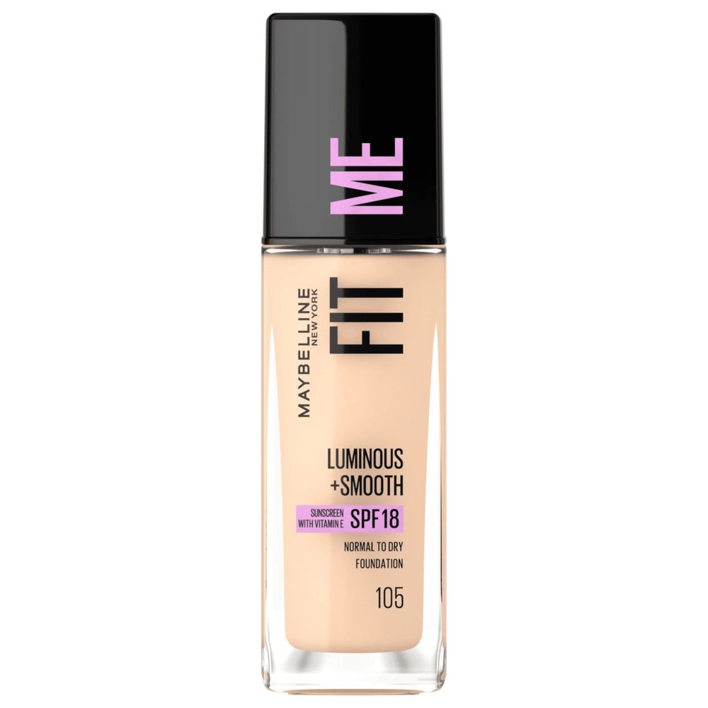 maybelline – fit me fdt luminous +smooth spf18 nu 105 – 30ml