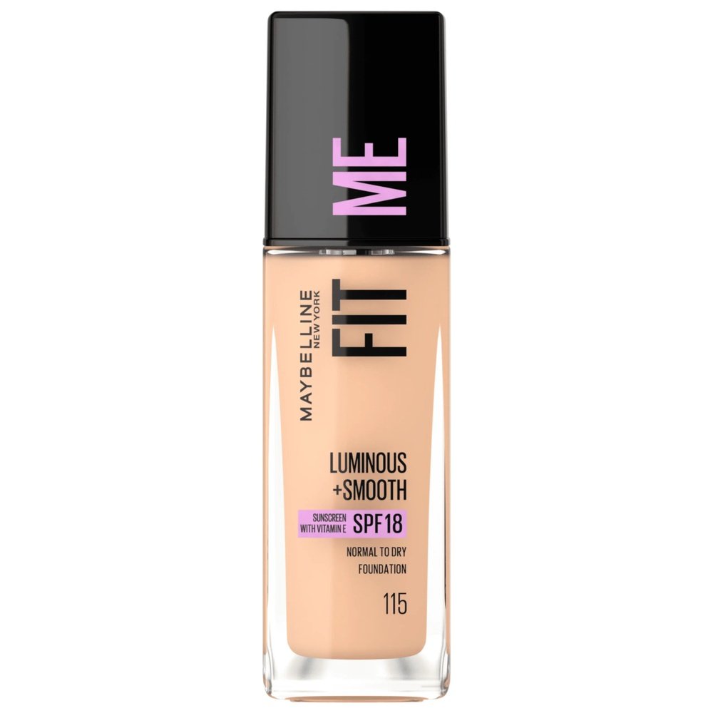 maybelline – fit me fdt luminous +smooth spf18 nu 115 – 30ml