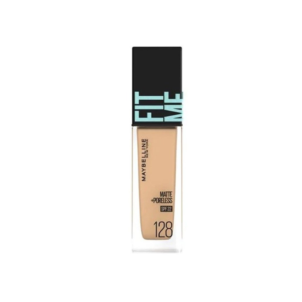 maybelline – fit me fdt matte+ poreless spf22 nu 128 – 30ml