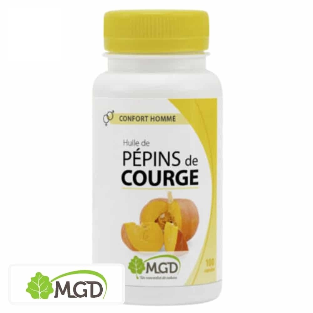 mgd nature – confort homme huile de pepins de courge – 100 capsules