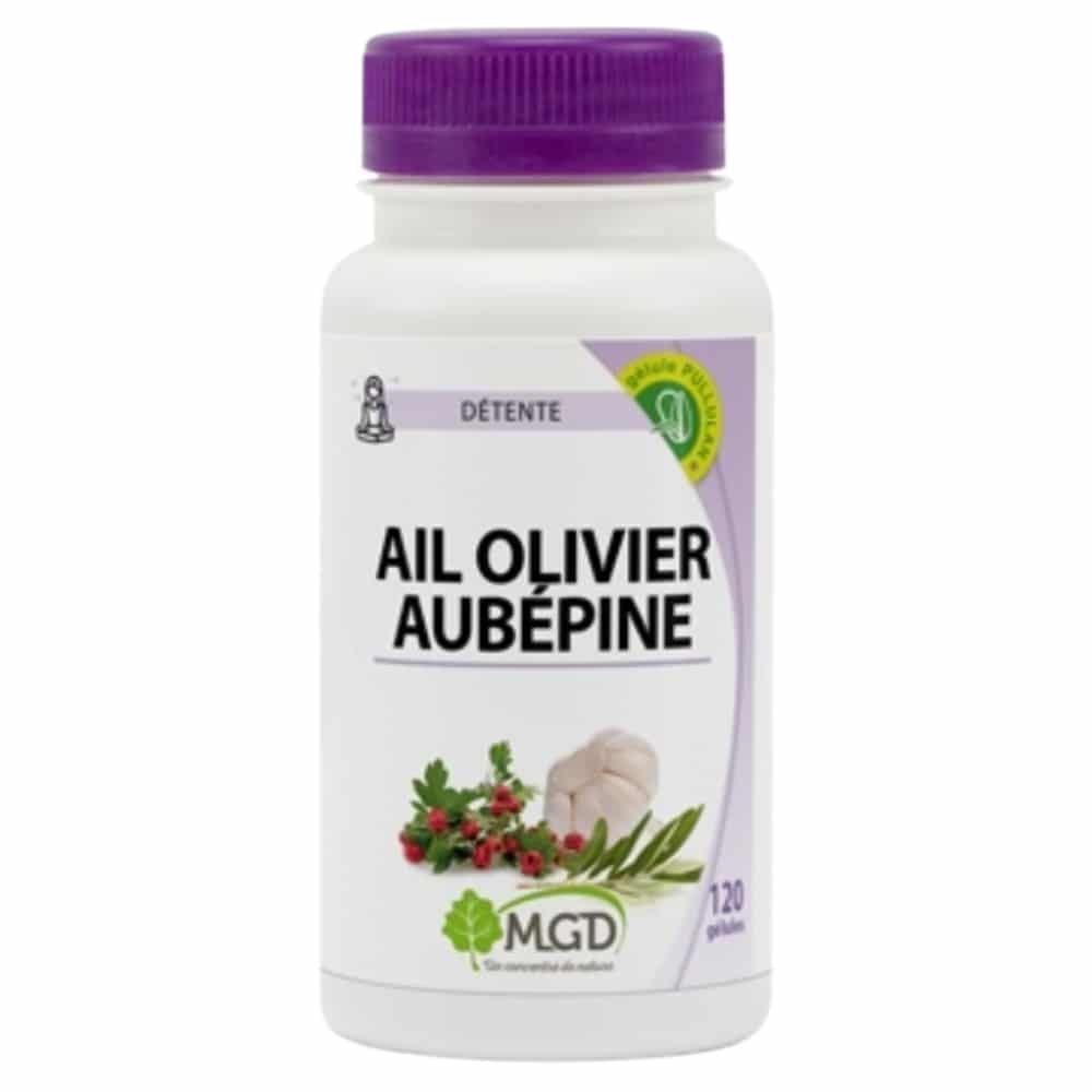 mgd nature – detente ail, oilivier et aubepine – 120 gelules