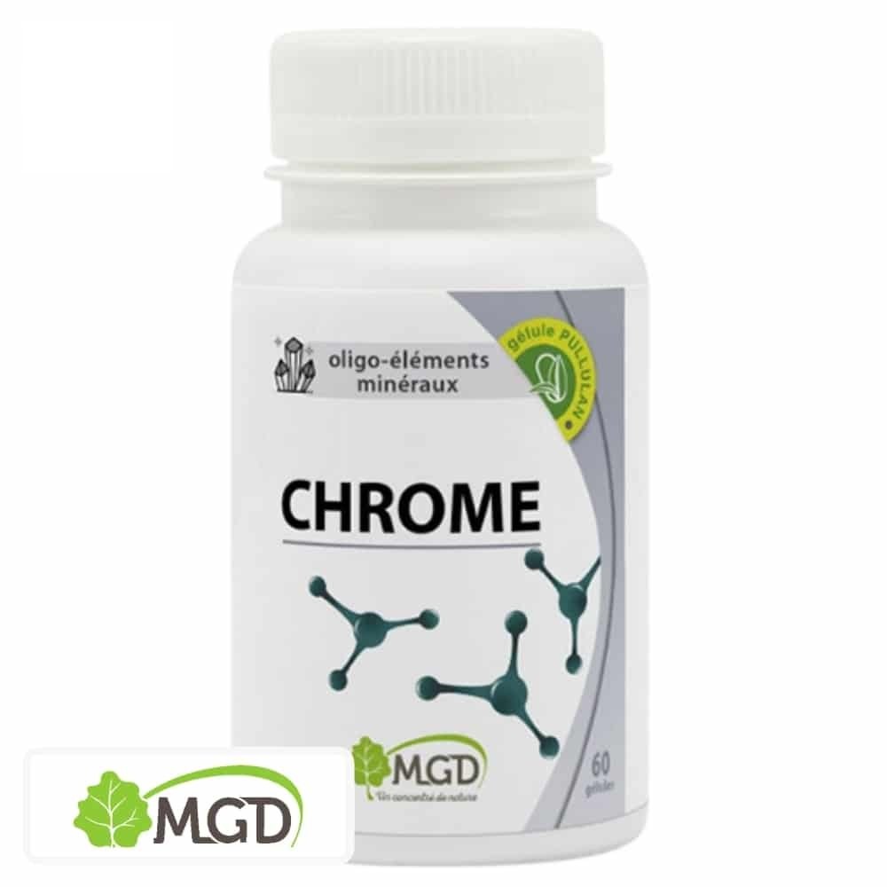 mgd nature – oligo elements mineraux chrome – 60 gelules