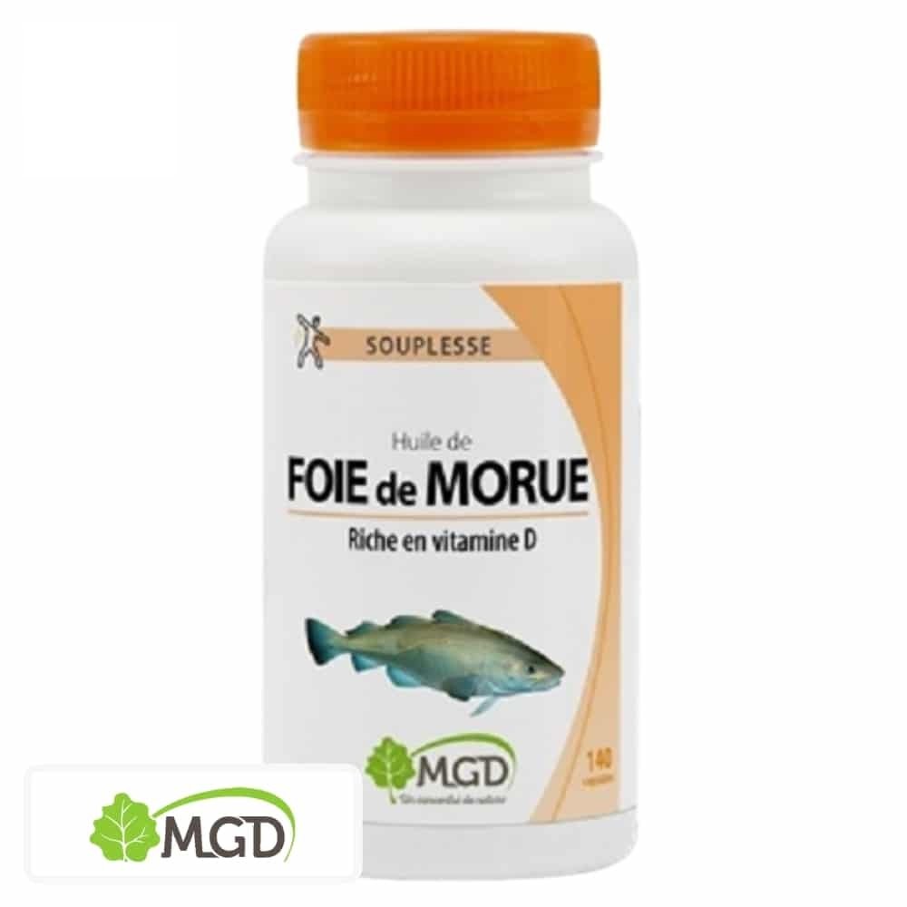 mgd nature – souplesse huile de foie de morue – 140 gelules