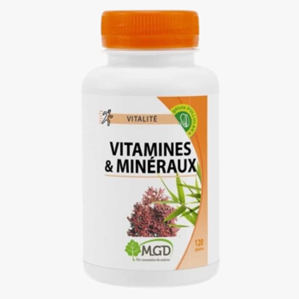 mgd nature – vitalite vitamines et mineraux – 120 gelules