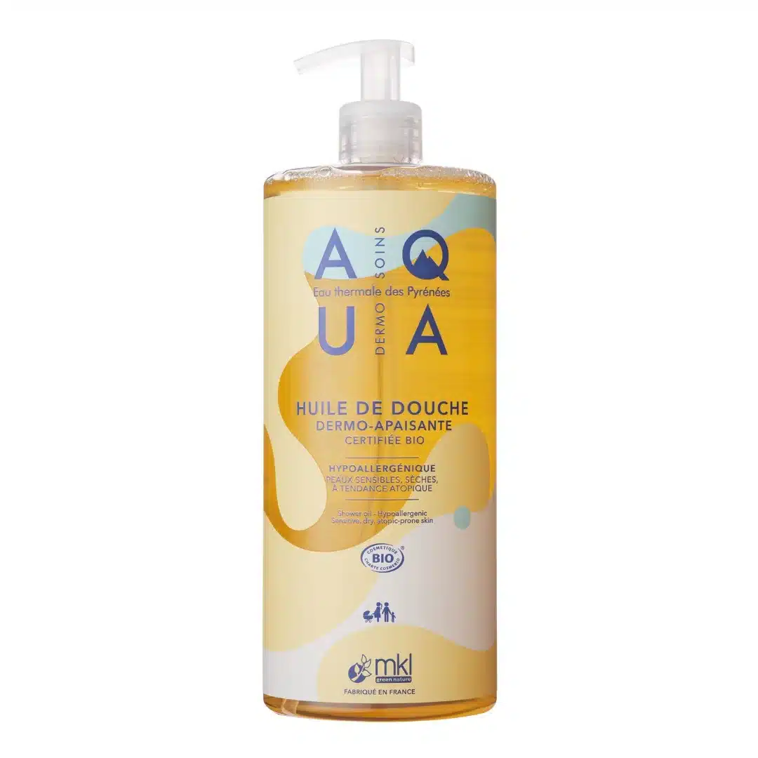 mkl – aqua huile de douche dermo apaisante bio – 1l
