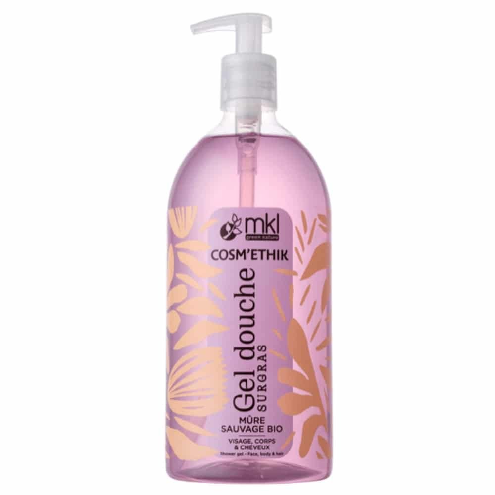 mkl – cosmethik gel douche mure sauvage bio – 1l