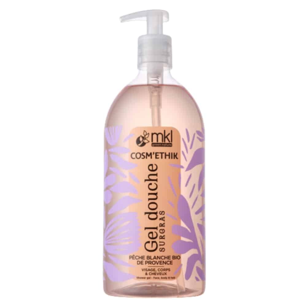 mkl – cosmethik gel douche peche blanche bio de provence – 1l