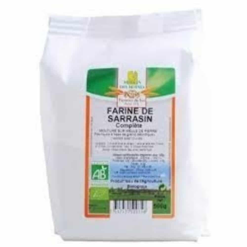 moulin des moines – farine de sarrasin complete bio – 500g