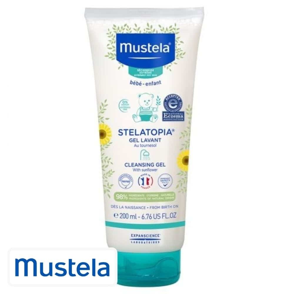 mustela – bebe enfant stelatopia gel lavant – 200ml