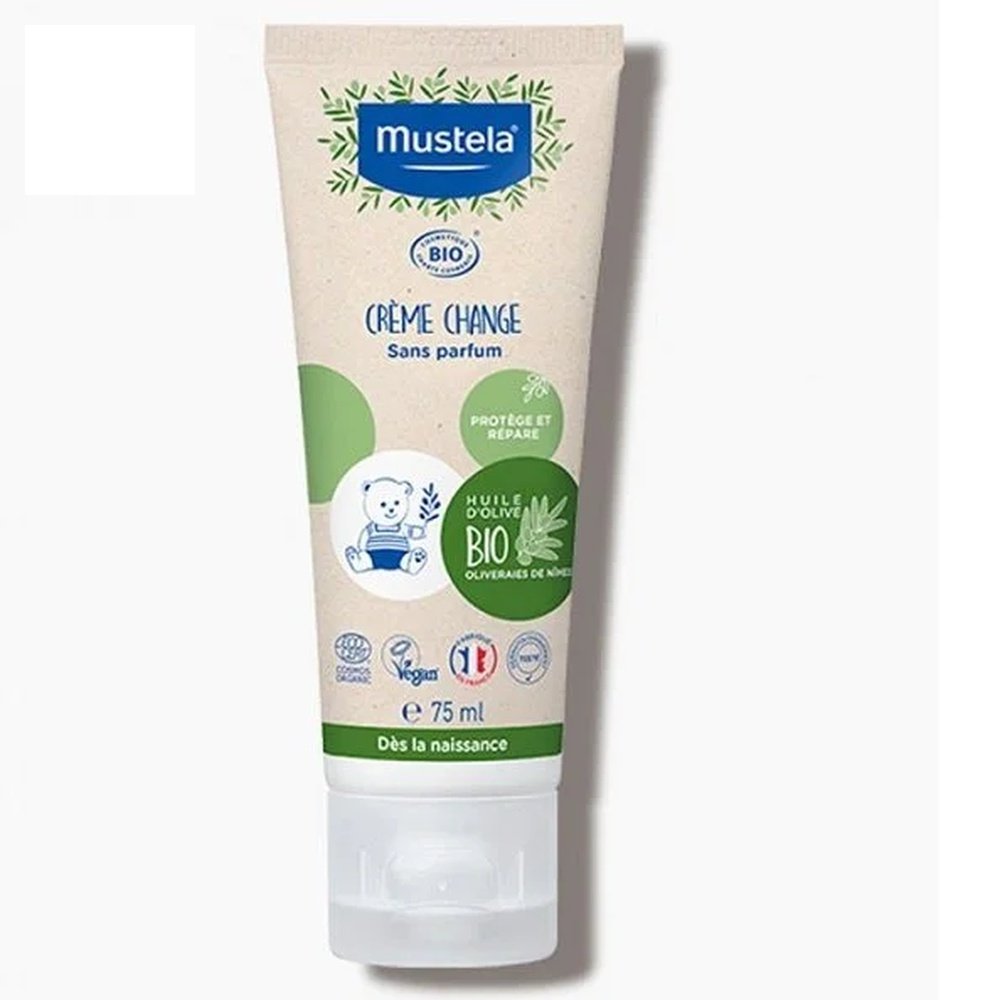 mustela – creme de change sans parfums bio – 75ml