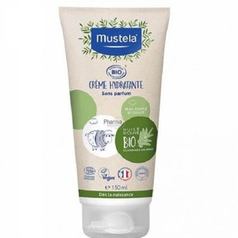 mustela – creme hydratante sans parfums bio – 150ml