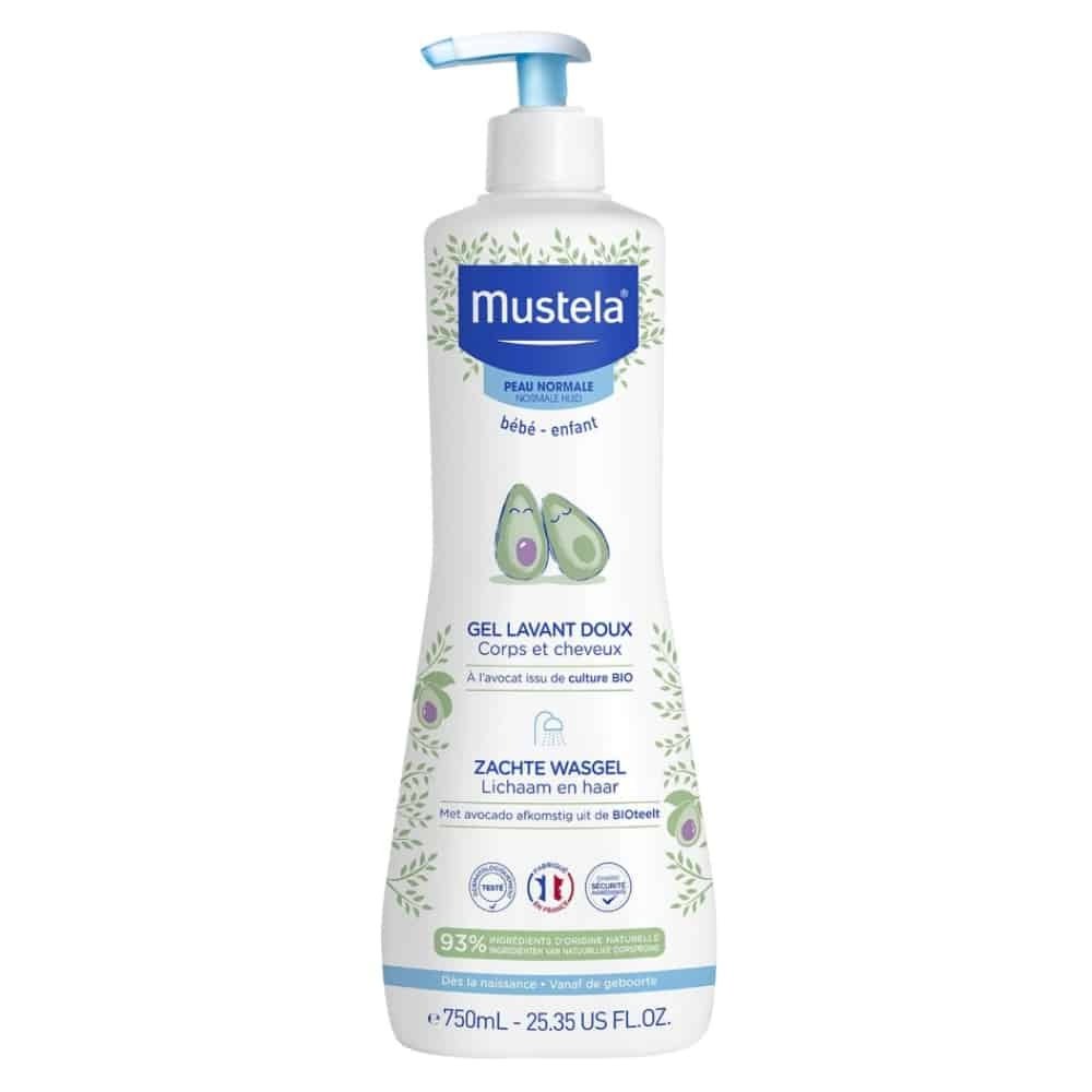 mustela – gel lavant doux avocat – 750ml