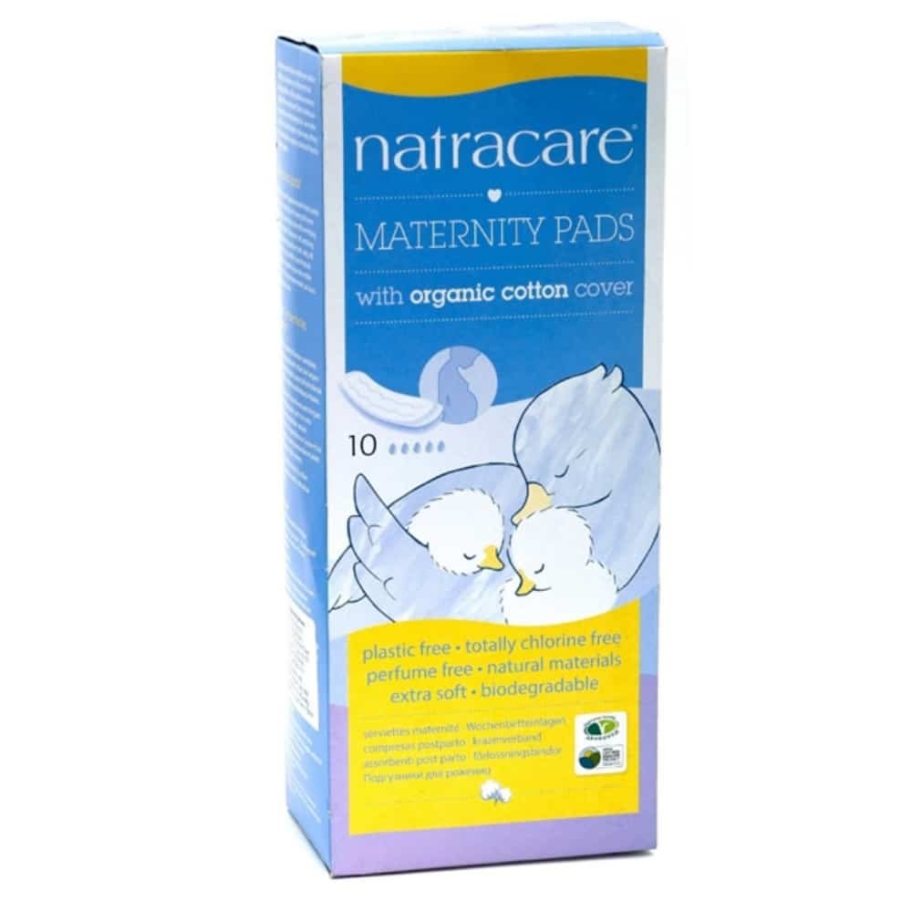 natracare – serviettes de maternite bio – 10u