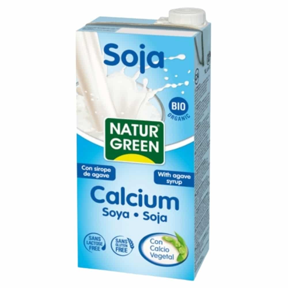 natur green – boisson au soja et caclium + sirop d’agave bio – 1l