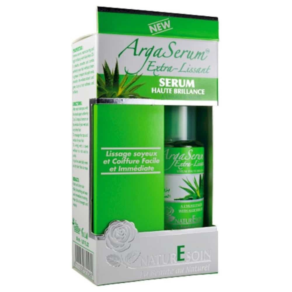 naturesoin – argaserum extra lissant a l’huile d’aloes lissage soyeux et coiffure facile – 50ml