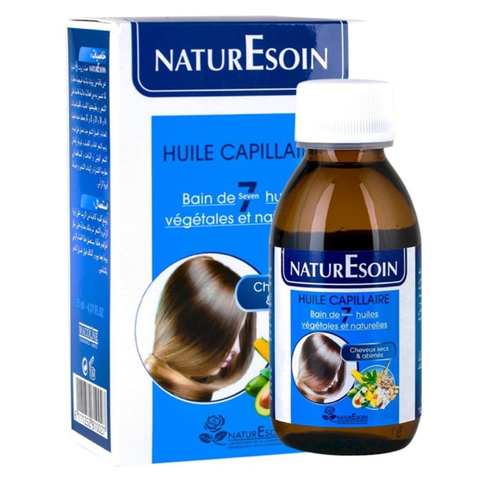 naturesoin – huile capillaire bain de 7 huiles vegetales et naturelles – 125ml