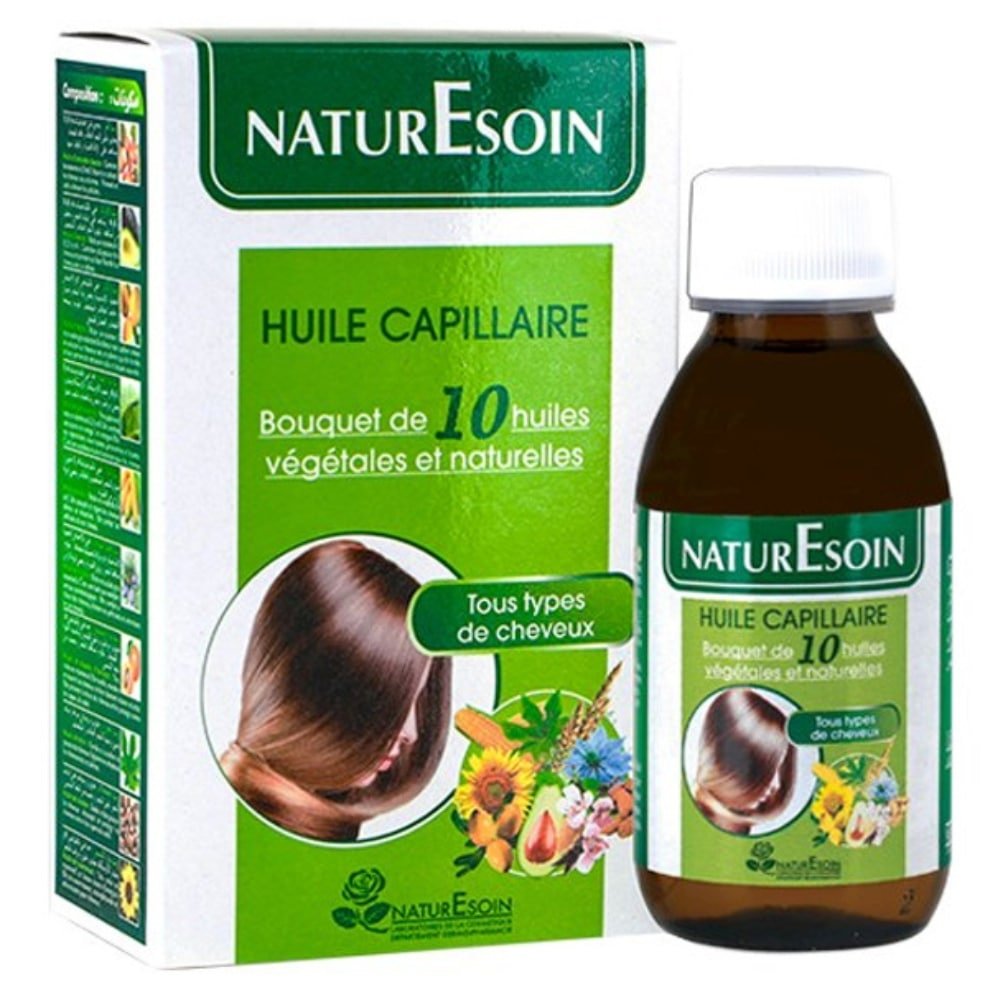 naturesoin – huile capillaire bouquet de 10 huiles vegetales et naturelles – 125ml