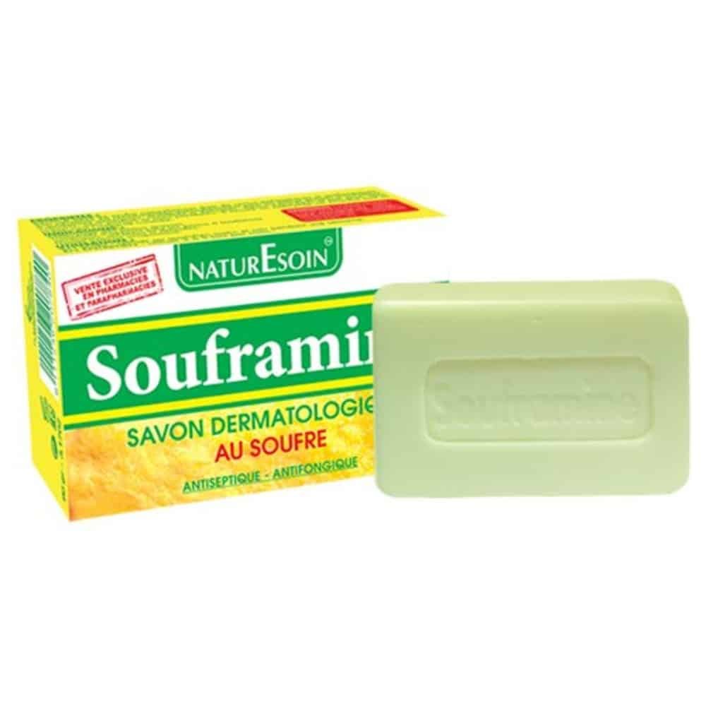 naturesoin – souframine savon dermatologique au souffre – 90g