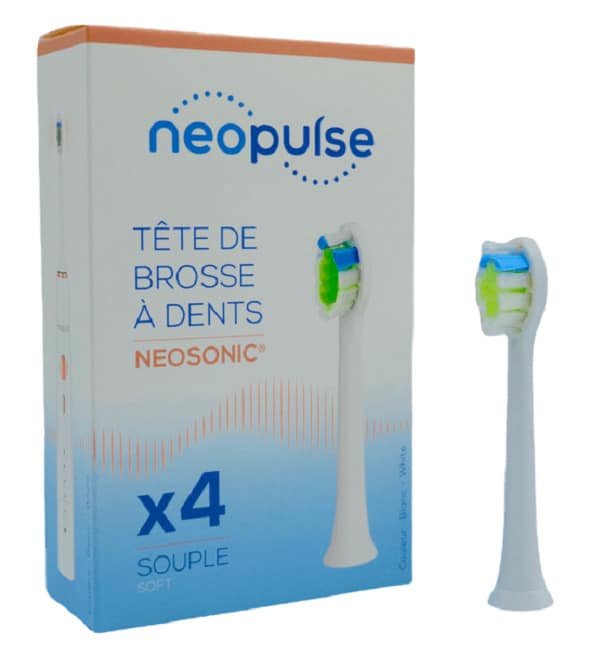 neopulse – neosonic tetes de brosse a dent souple blanc – 4u neopulse – neosonic tetes de brosse a dent souple blanc – 4u