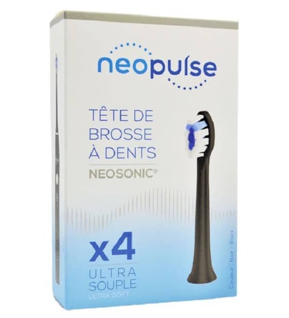 neopulse – neosonic tetes de brosse a dent ultra souple noir – 4u neopulse – neosonic tetes de brosse a dent ultra souple noir – 4u