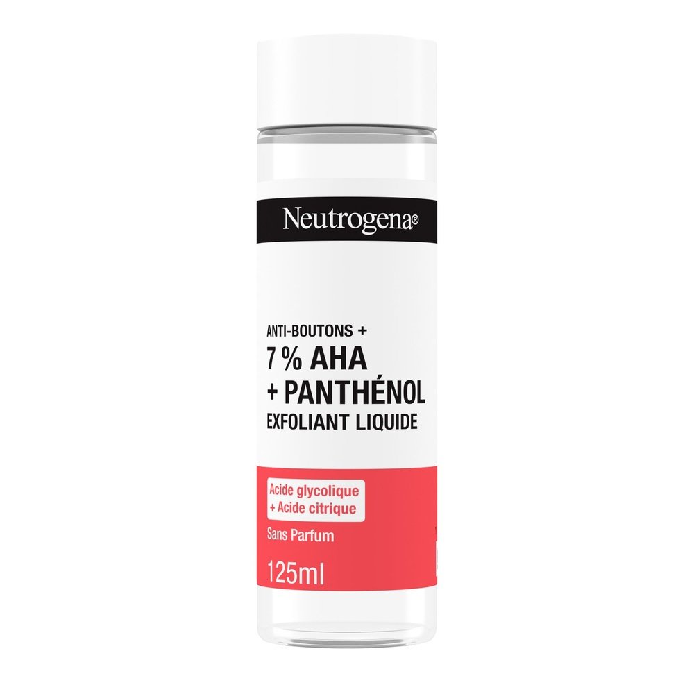 neutrogena – exfoliant liquide anti boutons + 7 % aha + panthenol – 125ml