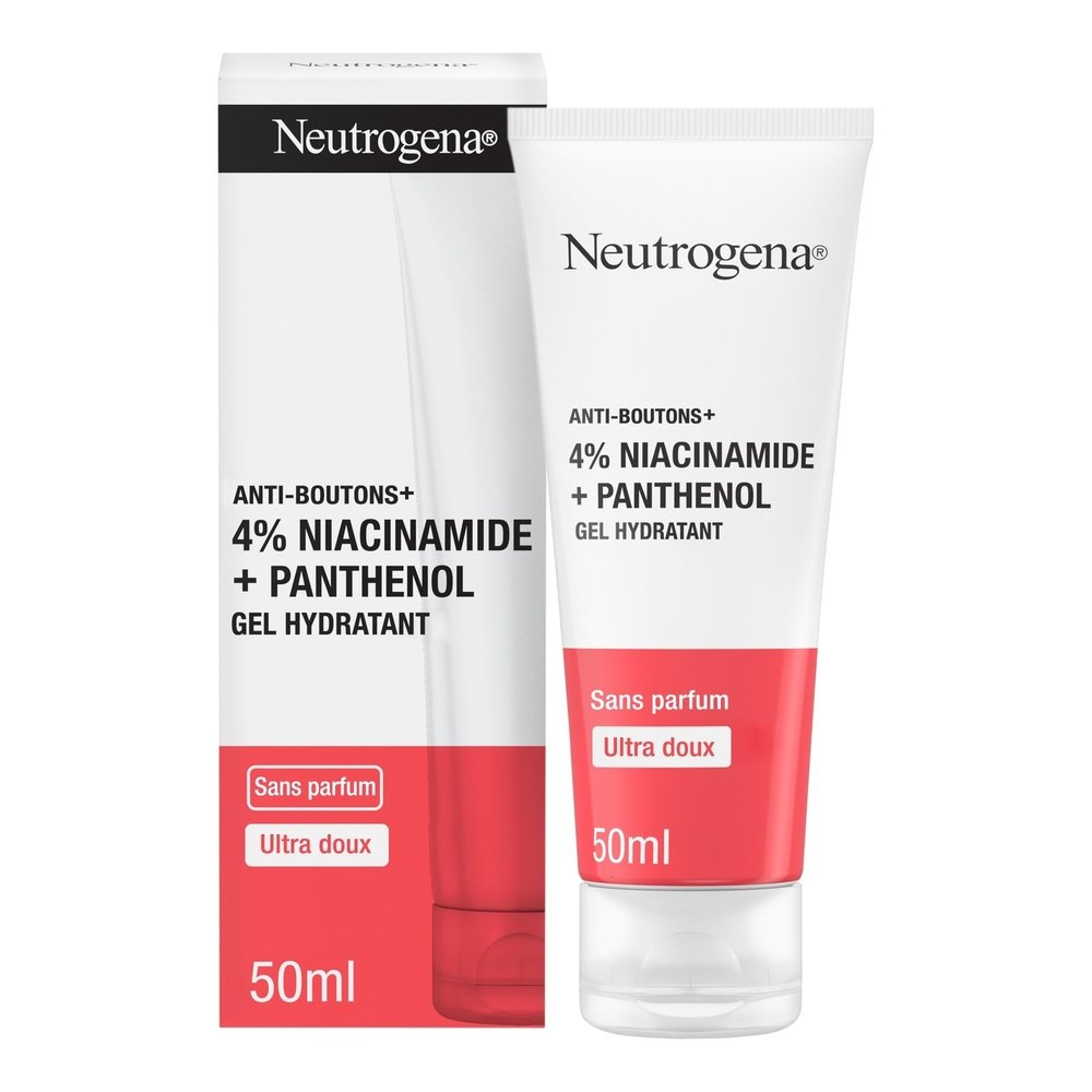 neutrogena – gel hydratant anti boutons+ 4 % niacinamide + panthenol – 50ml