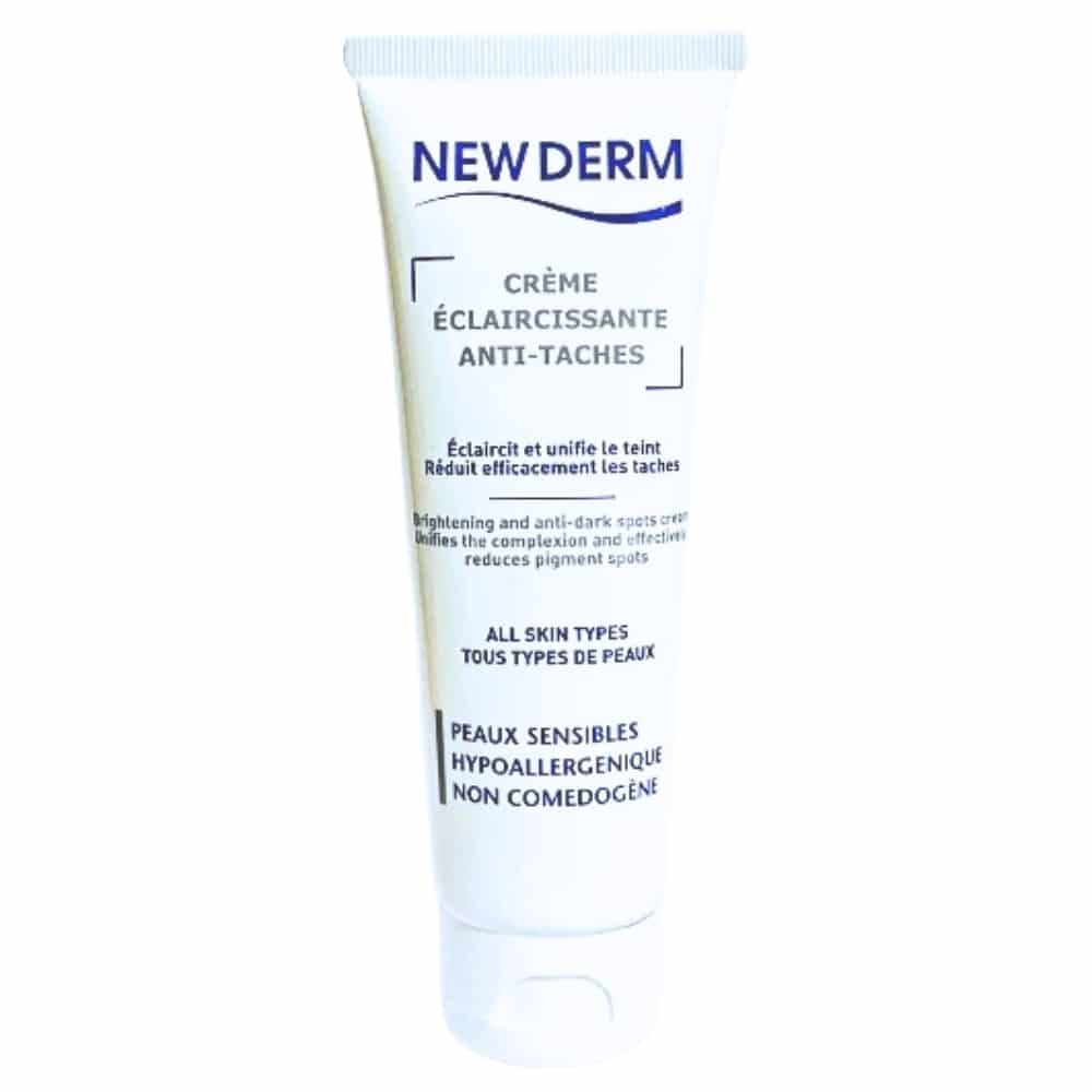 new derm – creme eclaircissante anti taches – 50ml