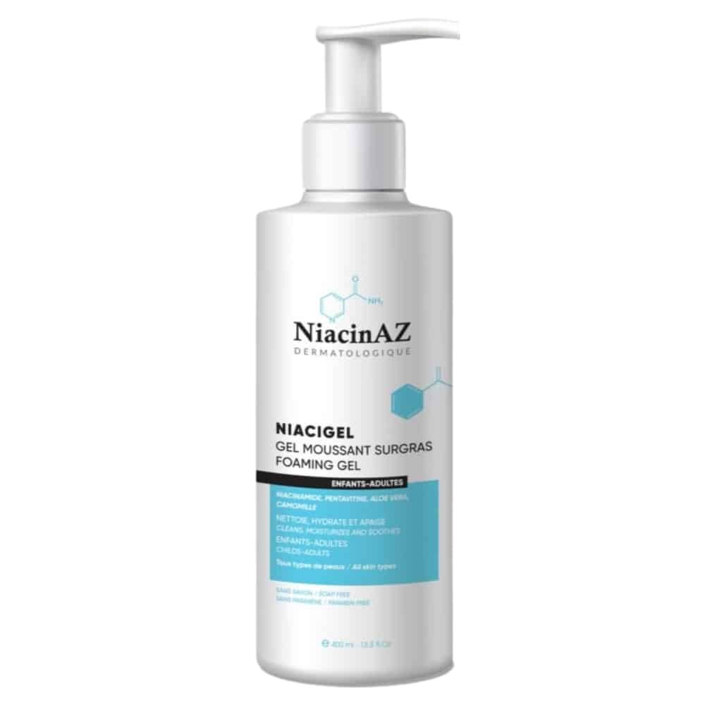 niacinaz – niacigel gel moussant nettoyant surgras – 400ml