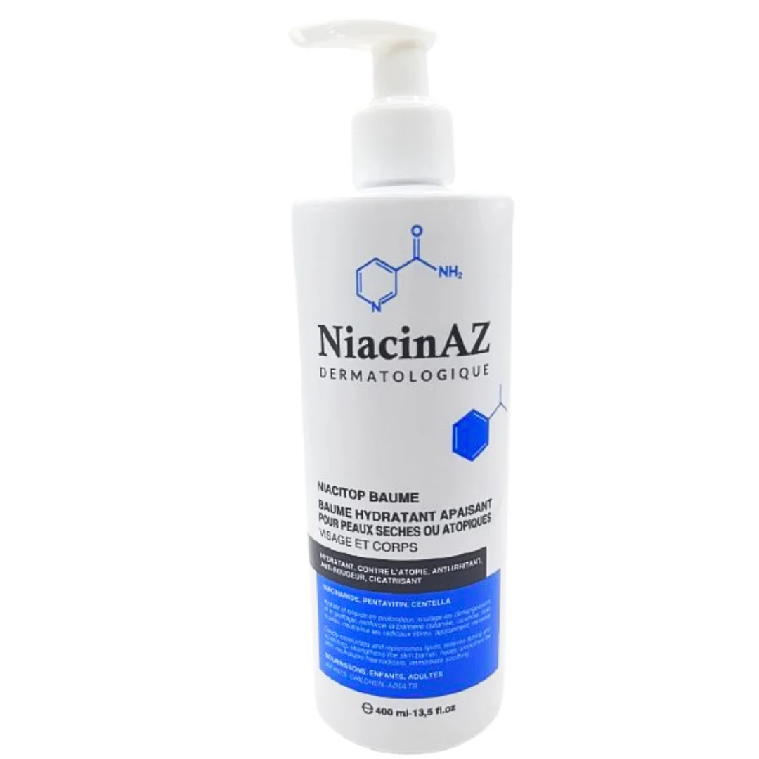 niacinaz – niacitop baume hydratant apaisant peaux seche – 400ml